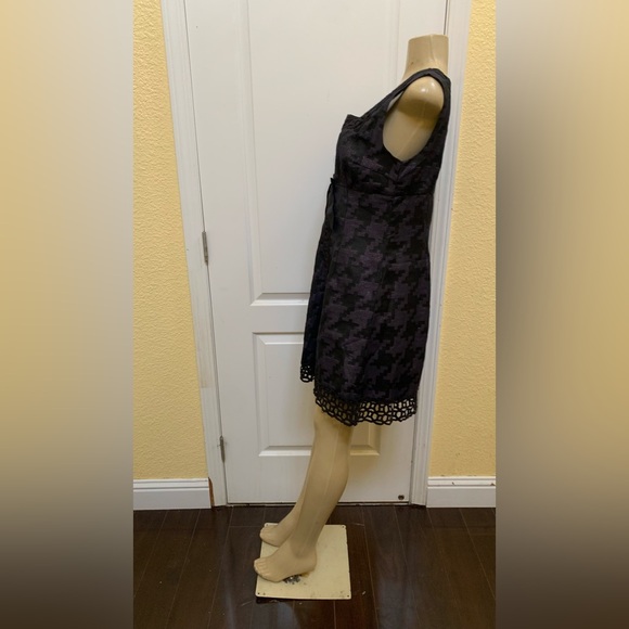 Anna Sui For Target Size 13 Sleeveless Houndstooth Jacquard Pattern Dress - Picture 7 of 10